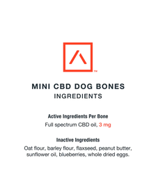 Motive Mini CBD Dog Bones - Peanut Butter and Blueberry_CBDee