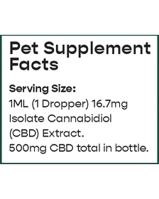 Leaf Remedys Pet Tincture 500mg Isolate CBD_CBDee