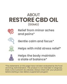 Hempure Restore CBD Oil Drops 100mg_CBDee