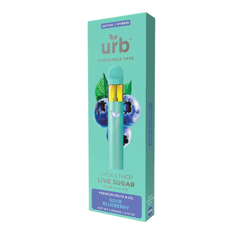 Urb THCA Live Sugar Disposable 3ML - Sour Blueberry_CBDee