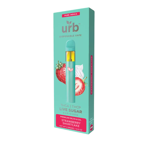 Urb THCA Live Sugar Disposable 3ML - Strawberry Shortcake_CBDee