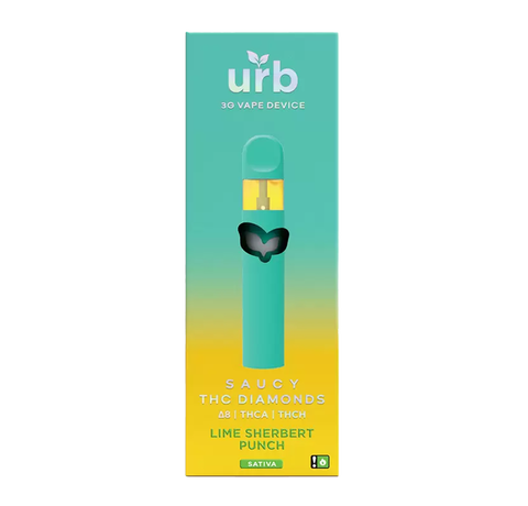 Urb Saucy THC Diamonds Disposable 3ml – Lime Sherbert Punch_CBDee