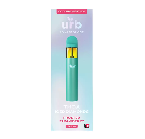 Urb THCA Iced Diamonds Disposable 3ML – Frosted Strawberry_CBDee