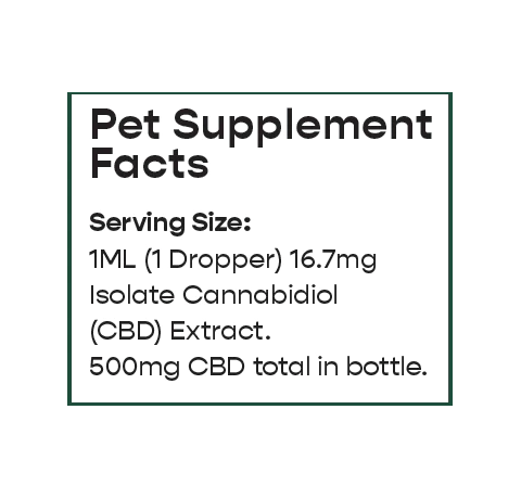 Leaf Remedys Pet Tincture 500mg Isolate CBD_CBDee