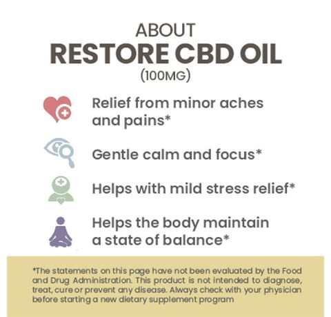 Hempure Restore CBD Oil Drops 100mg_CBDee