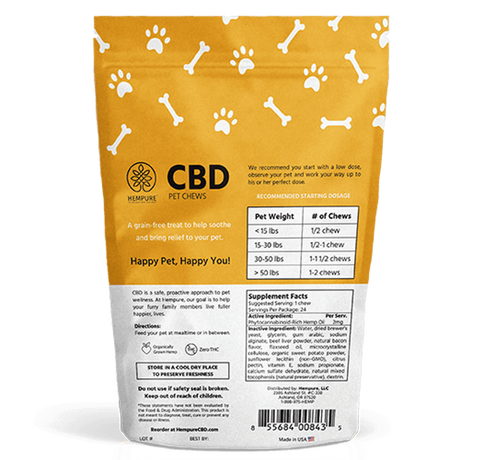 Hempure CBD CBD Pet Chews 2mg_CBDee