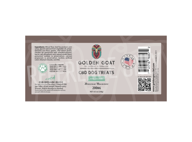 Golden Goat CBD Pet Treats – BBQ Kabobs 200mg_CBDee